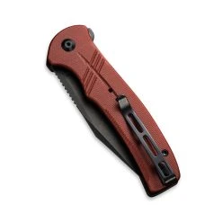 CIVIVI Burgundy G-10 Cogent Button Lock Flipper Knife, Clip Point Combo Blade -Zero Tolerance Shop CIVC20038E2back 99959.1643841600