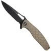 CIVIVI Tan FRN Wyvern Flipper Knife, Black Stonewash D2 Blade -Zero Tolerance Shop CIVC902F 04774.1603131792