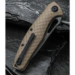 CIVIVI Tan FRN Wyvern Flipper Knife, Black Stonewash D2 Blade -Zero Tolerance Shop CIVC902fb 15023.1603131795