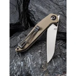 CIVIVI Tan G10 McKenna Flipper Knife, Satin D2 Blade -Zero Tolerance Shop CIVC905ab 91214.1611340593