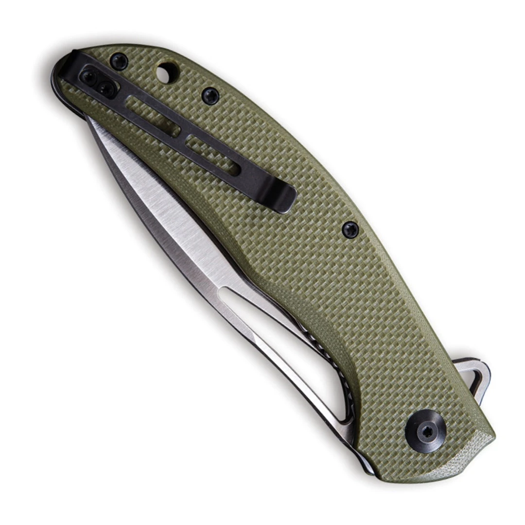 CIVIVI OD Green Vexer Flipper Knife, Satin D2 Blade 4 CIVIVI OD Green Vexer Flipper Knife, Satin D2 Blade - Image 2