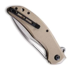 CIVIVI Tan Vexer Flipper Knife, Satin D2 Blade -Zero Tolerance Shop CIVC915Bback 10713.1596471850