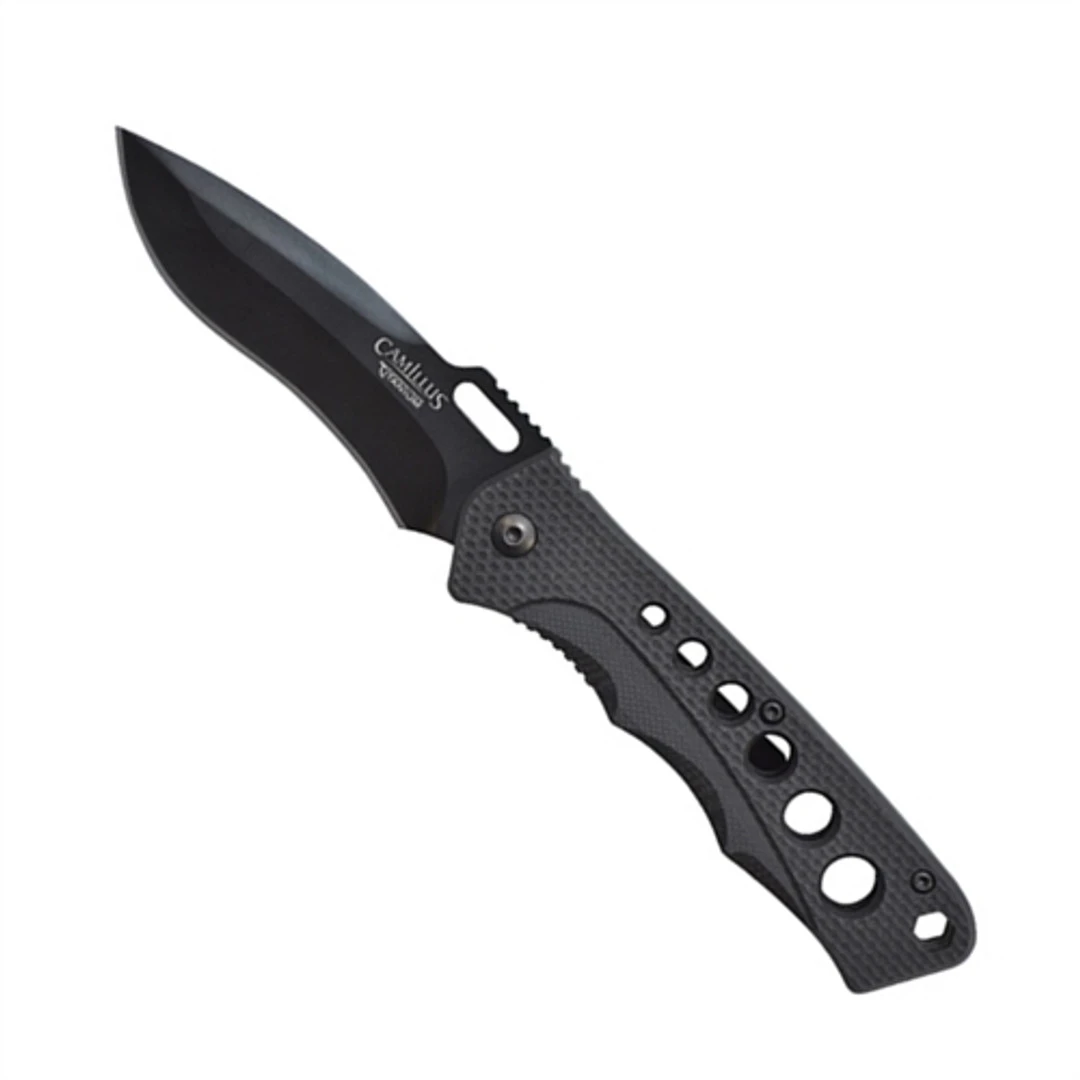 Camillus Rage 7.25" Carbonitride Titanium Folding Knife, Plain Black Blade 3 Camillus Rage 7.25" Carbonitride Titanium Folding Knife, Plain Black Blade