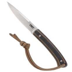 CRKT Folts Biwa Fixed Blade Knife, Satin Blade