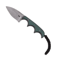 CRKT Minimalist Spear Point Fixed Blade Knife, Stonewash Blade