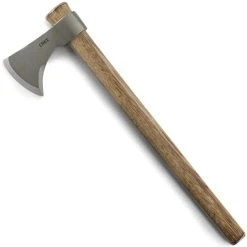 CRKT 2732 Woods Nobo T-Hawk Hickory Wood Fixed Blade Axe, 1055 Carbon Bead Blast Head