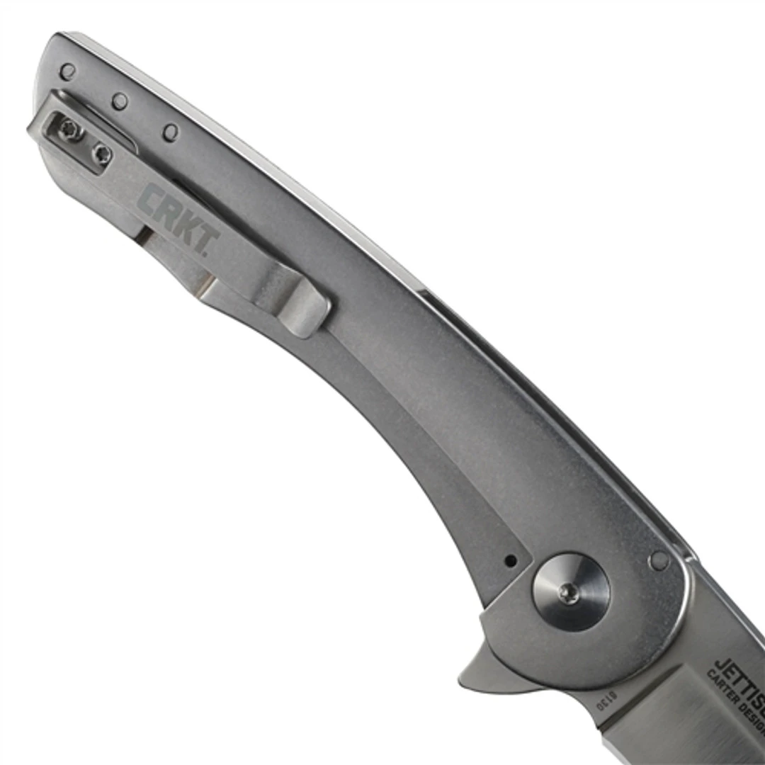 CRKT Jettison Flipper Knife, Satin Modified Sheepsfoot Blade 5 CRKT Jettison Flipper Knife, Satin Modified Sheepsfoot Blade - Image 3