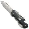 CRKT Black Triple Play Folding Knife, Satin Blade