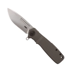 CRKT OD Green Homefront Assisted Flipper Knife, Stonewash Blade