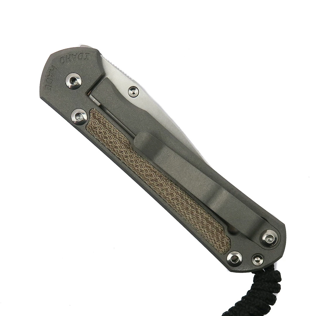 Chris Reeve S31-1212 Small Sebenza 31 Natural Canvas Micarta Inlay, S45VN Stonewash Drop Point 4 Chris Reeve S31-1212 Small Sebenza 31 Natural Canvas Micarta Inlay, S45VN Stonewash Drop Point - Image 2