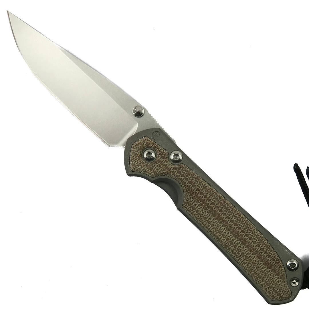 Chris Reeve S31-1212 Small Sebenza 31 Natural Canvas Micarta Inlay, S45VN Stonewash Drop Point 3 Chris Reeve S31-1212 Small Sebenza 31 Natural Canvas Micarta Inlay, S45VN Stonewash Drop Point