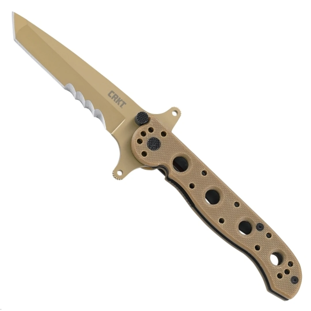 CRKT M16-13DSFG Desert Tan Special Forces G-10 Tanto Flipper Knife, Tan Combo Blade 4 CRKT M16-13DSFG Desert Tan Special Forces G-10 Tanto Flipper Knife, Tan Combo Blade - Image 2