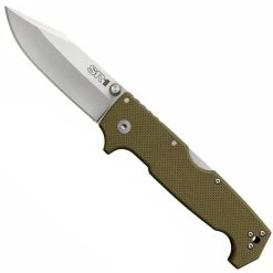 Cold Steel OD Green SR1 Tri-Ad Lock Knife, Satin Clip Point