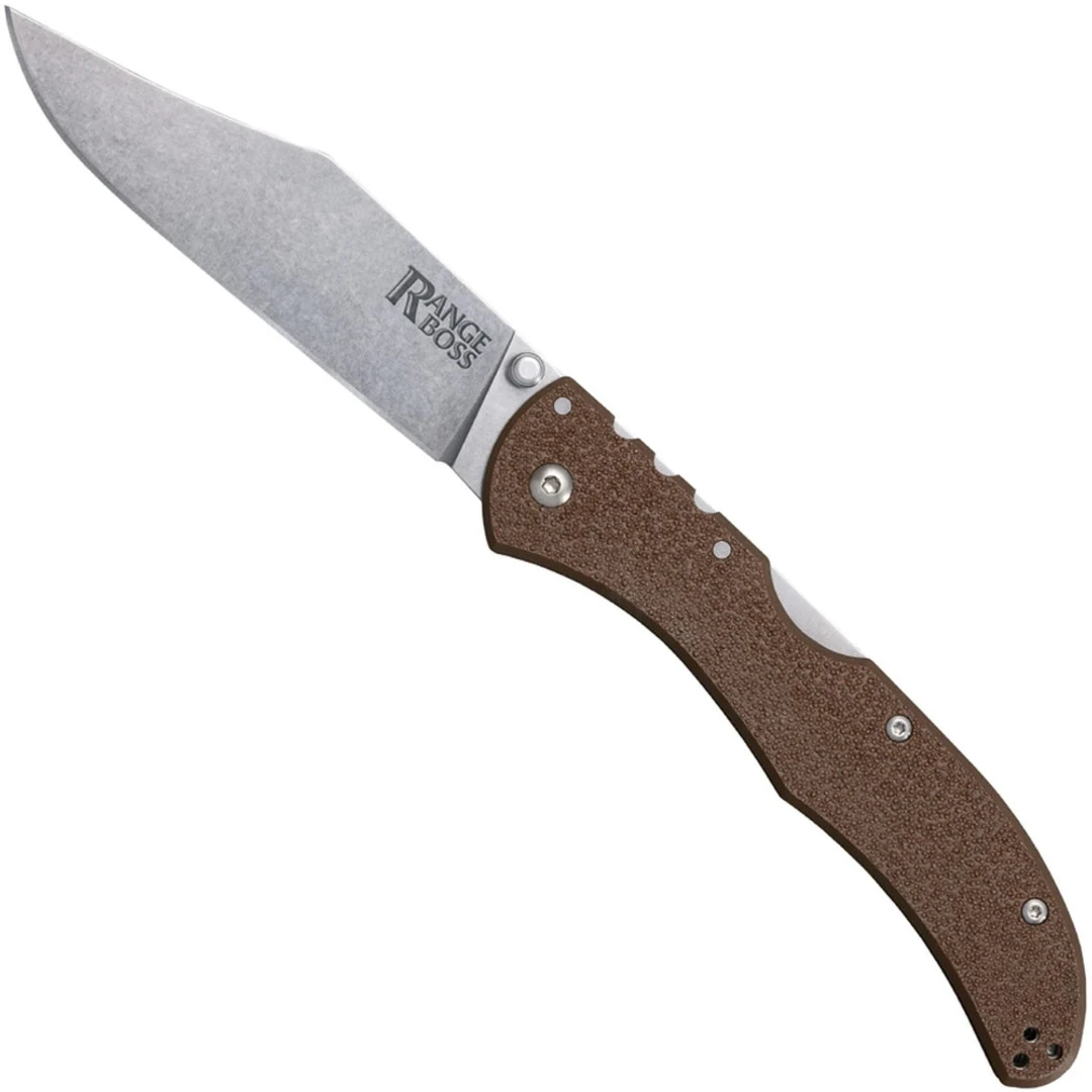 Cold Steel Dark Earth Range Boss Folder Knife, Clip Point Blade 3 Cold Steel Dark Earth Range Boss Folder Knife, Clip Point Blade
