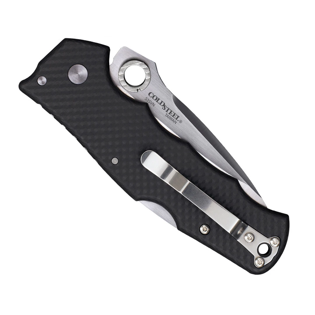 Cold Steel Carbon Fiber Silver Eye Elite Tri-Ad Lock Knife, Satin Drop Point 4 Cold Steel Carbon Fiber Silver Eye Elite Tri-Ad Lock Knife, Satin Drop Point - Image 2