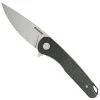 Eikonic Knife Company Eikonic Olive Canvas Micarta Dromas Flipper Knife, Satin Blade