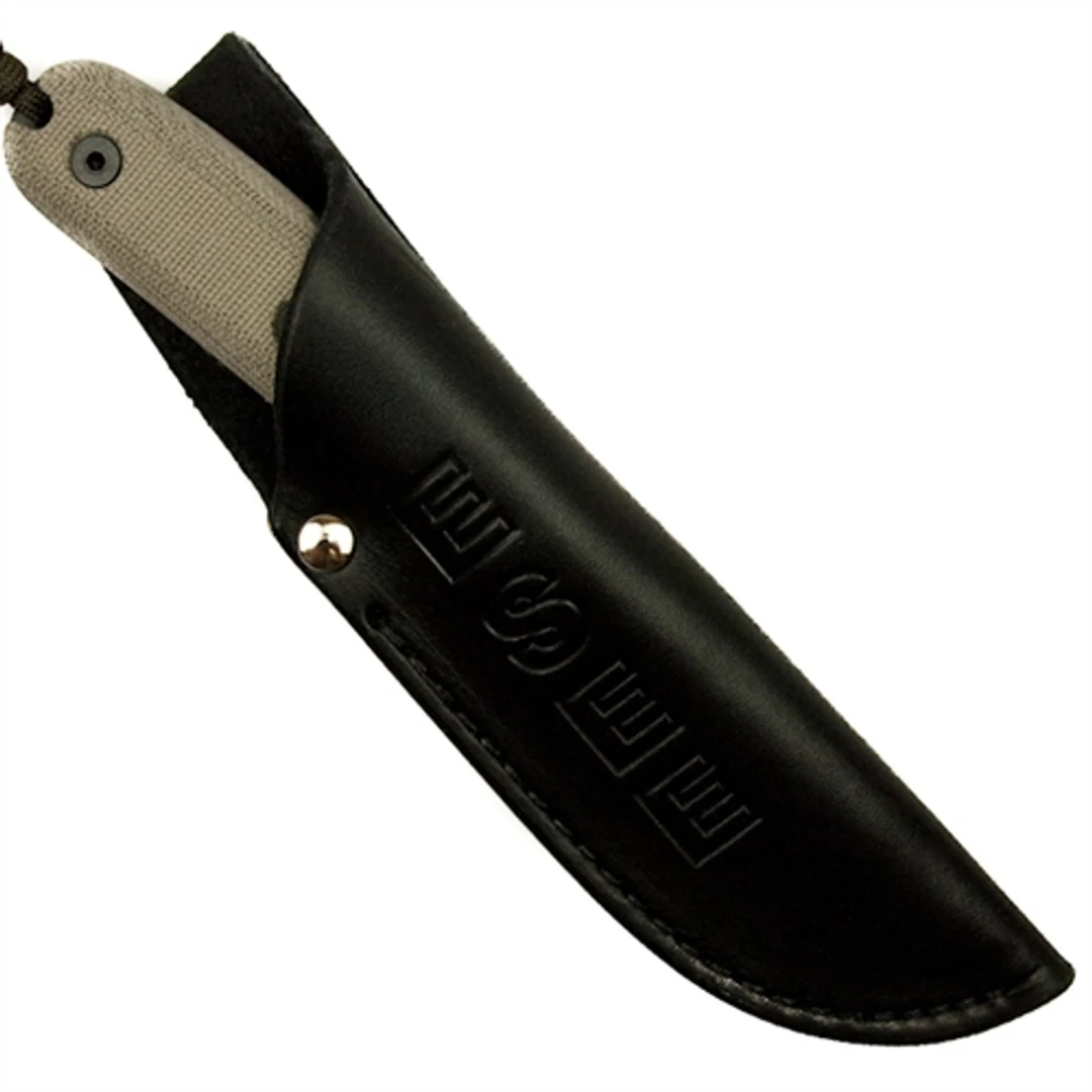 ESEE Knives ESEE-3 Modified Handle, Black Blade, Black Leather Sheath 4 ESEE Knives ESEE-3 Modified Handle, Black Blade, Black Leather Sheath - Image 2