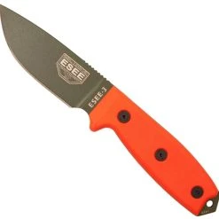 ESEE Knives ESEE-3P-OD Orange Micarta Fixed Blade Knife, 1095 Carbon OD Green Blade