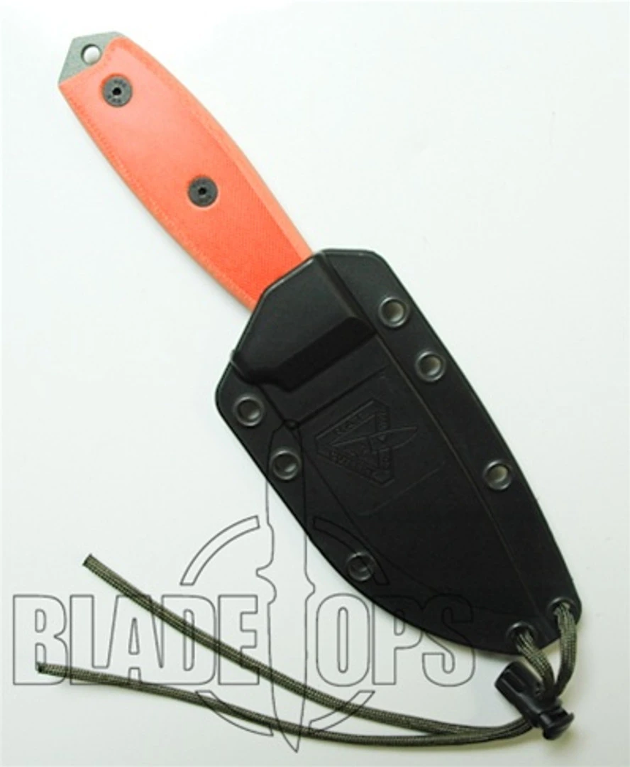 ESEE Knives RC3S Fixed Blade Knife, Olive Drab Blade, Part Serrated, Orange Linen Micarta Handle, ESEE-3SOD 5 ESEE Knives RC3S Fixed Blade Knife, Olive Drab Blade, Part Serrated, Orange Linen Micarta Handle, ESEE-3SOD - Image 3