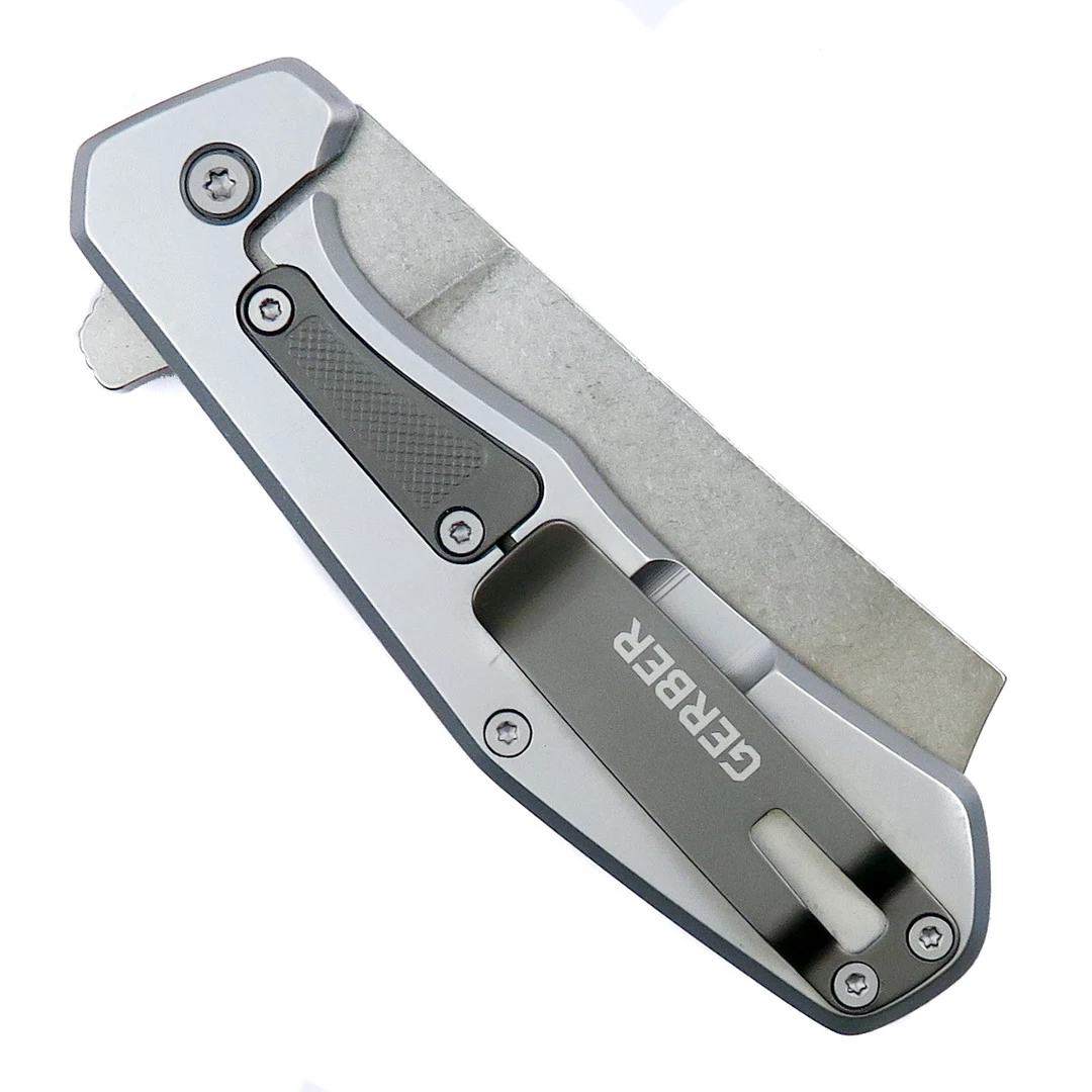 Gerber Olive Micarta Asada Flipper Knife, Stonewash D2 Cleaver 4 Gerber Olive Micarta Asada Flipper Knife, Stonewash D2 Cleaver - Image 2