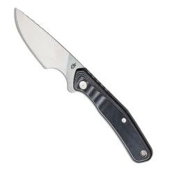 Gerber Black Downwind Caper Fixed Blade Knife, Stonewash Blade