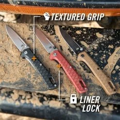 Gerber Drab Red Zilch Folder Knife, Stonewash Blade -Zero Tolerance Shop G30 001882b 23060.1633615076