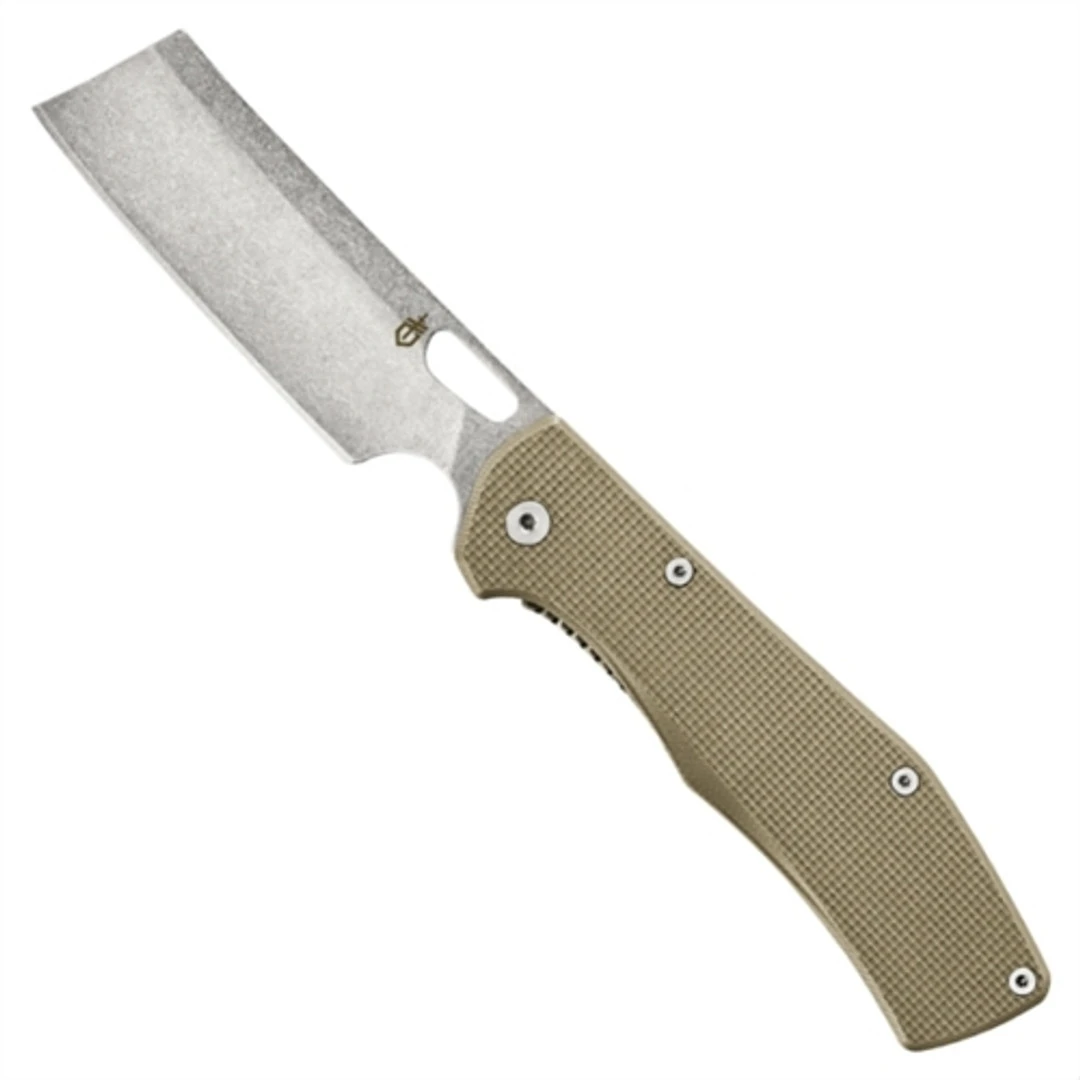Gerber 31-003476 Desert Tan FlatIron Cleaver G-10/Stainless Steel Folder Knife, Stonewash Blade 3 Gerber 31-003476 Desert Tan FlatIron Cleaver G-10/Stainless Steel Folder Knife, Stonewash Blade