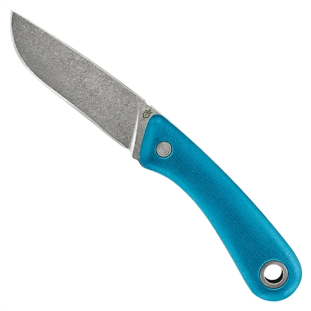 Gerber 31-003487 Cyan Spine Fixed Blade Knife, Stonewash Blade 3 Gerber 31-003487 Cyan Spine Fixed Blade Knife, Stonewash Blade