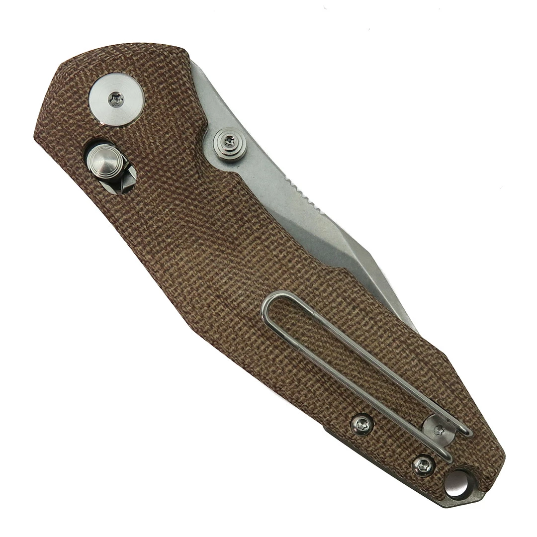 GiantMouse ACE Nazca Natural Canvas Micarta Folding Knife 4 GiantMouse ACE Nazca Natural Canvas Micarta Folding Knife - Image 2