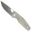 GiantMouse ACE Nimbus V2 Green Canvas Micarta Folding Knife, Satin Blade