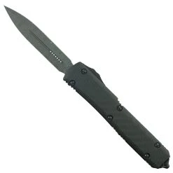 Microtech Ultratech Dagger Carbon Fiber OTF Auto Knife, Damascus Blade