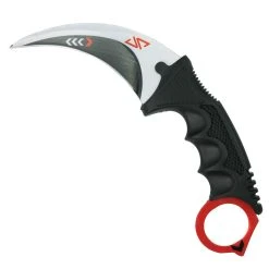 Gear Spool The Archimedes Claw Karambit, Black, White And Red Blade
