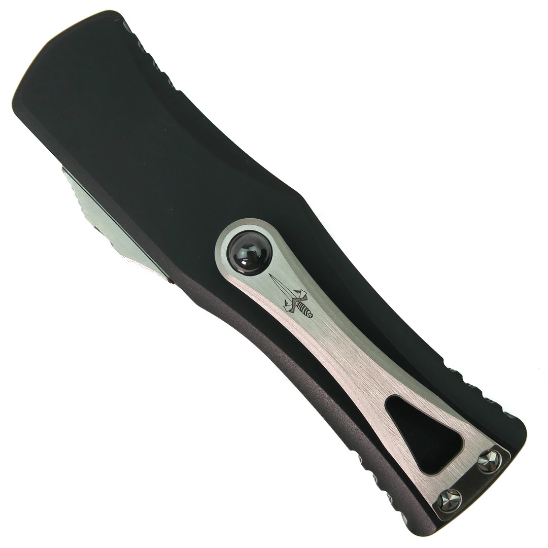 Marfione Custom Hera Black Anodized Alloy OTF Knife, Satin Dagger Blade 4 Marfione Custom Hera Black Anodized Alloy OTF Knife, Satin Dagger Blade - Image 2