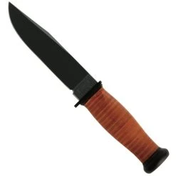 Ka-Bar Utility USN Mark 1 Fighting Knife, Black Plain Edge