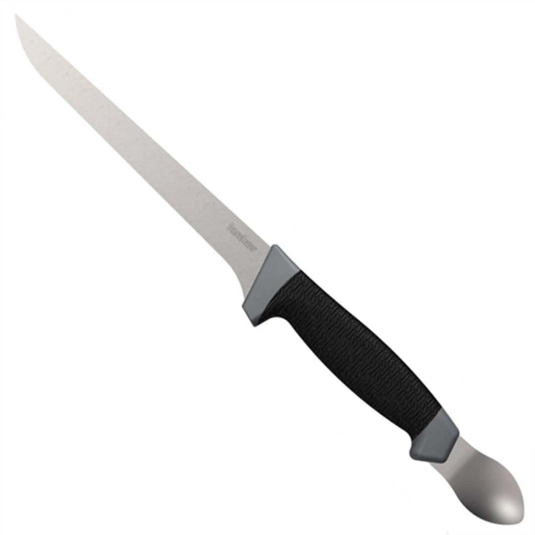 Kershaw 1243SH Black/Dark Grey 7" Fillet Fixed Blade Knife & Spoon, Satin Bade 3 Kershaw 1243SH Black/Dark Grey 7" Fillet Fixed Blade Knife & Spoon, Satin Bade
