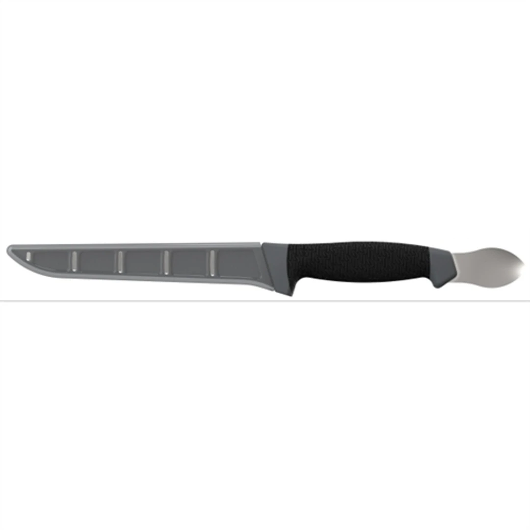 Kershaw 1243SH Black/Dark Grey 7" Fillet Fixed Blade Knife & Spoon, Satin Bade 4 Kershaw 1243SH Black/Dark Grey 7" Fillet Fixed Blade Knife & Spoon, Satin Bade - Image 2