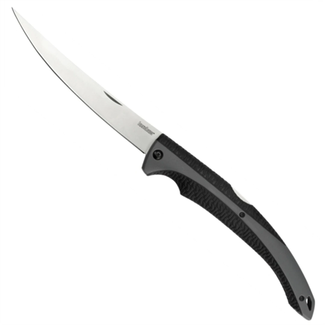 Kershaw 1258 Black/Dark Grey 6.25" Fillet Folder Knife, Satin Blade 3 Kershaw 1258 Black/Dark Grey 6.25" Fillet Folder Knife, Satin Blade
