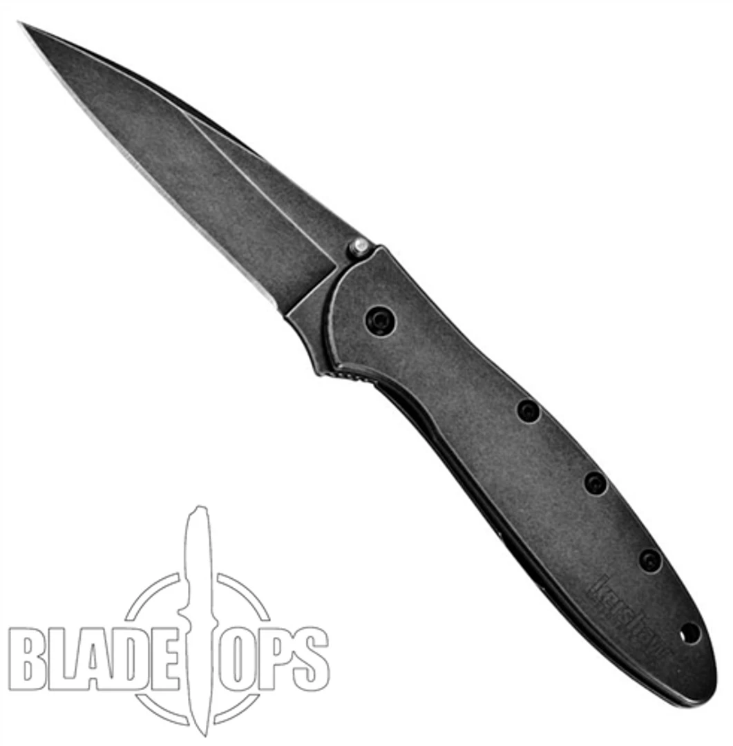 Kershaw BlackWash Leek Spring Assist Knife,1660BLKW 6 Kershaw BlackWash Leek Spring Assist Knife,1660BLKW - Image 4