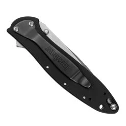 Kershaw Stonewash Leek Spring Assist Knife, Plain Blade, 1660SWBLK -Zero Tolerance Shop KS1660SWBLK 3 19977.1533222036