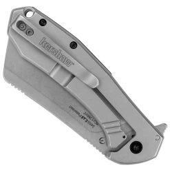 Kershaw Bracket Assist Flipper Knife, Stonewash Cleaver Blade 5 Kershaw Bracket Assist Flipper Knife, Stonewash Cleaver Blade -Zero Tolerance Shop KS3455 clipside closed web 13188.1610984818
