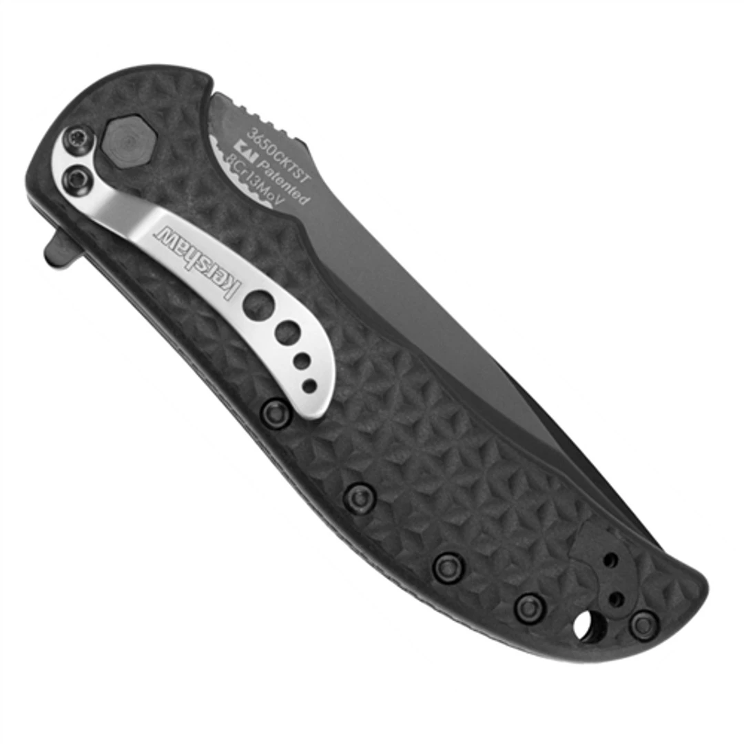 Kershaw Volt II 3650CKTST Spring Assisted Knife, Black Drop Point Combo Blade 4 Kershaw Volt II 3650CKTST Spring Assisted Knife, Black Drop Point Combo Blade - Image 2