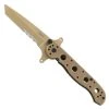 CRKT M16-13DSFG Desert Tan Special Forces G-10 Tanto Flipper Knife, Tan Combo Blade