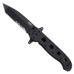 CRKT M16-14SFG Large Special Forces G-10 Tanto Flipper Knife, Black Combo Blade