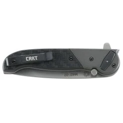 CRKT M40-02 Tanto Deadbolt Lock Flipper Knife, Bead Blast Blade -Zero Tolerance Shop M40 02 closed back Hi res 71769.1576183292