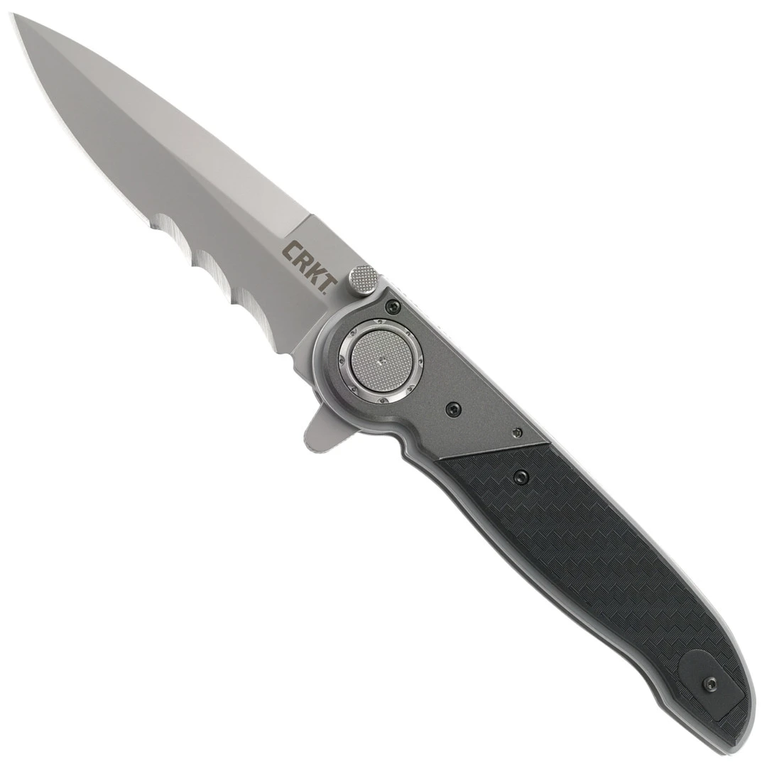 CRKT M40-15 Deadbolt Lock Flipper Knife, Bead Blast Combo Blade 3 CRKT M40-15 Deadbolt Lock Flipper Knife, Bead Blast Combo Blade