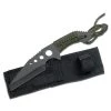 Survivor Knives HK-736 Army Green Sheepsfoot Paracord Fixed Blade Knife & Fire Starter, Black Blade -Zero Tolerance Shop MCHK 736 2 41451.1533221953
