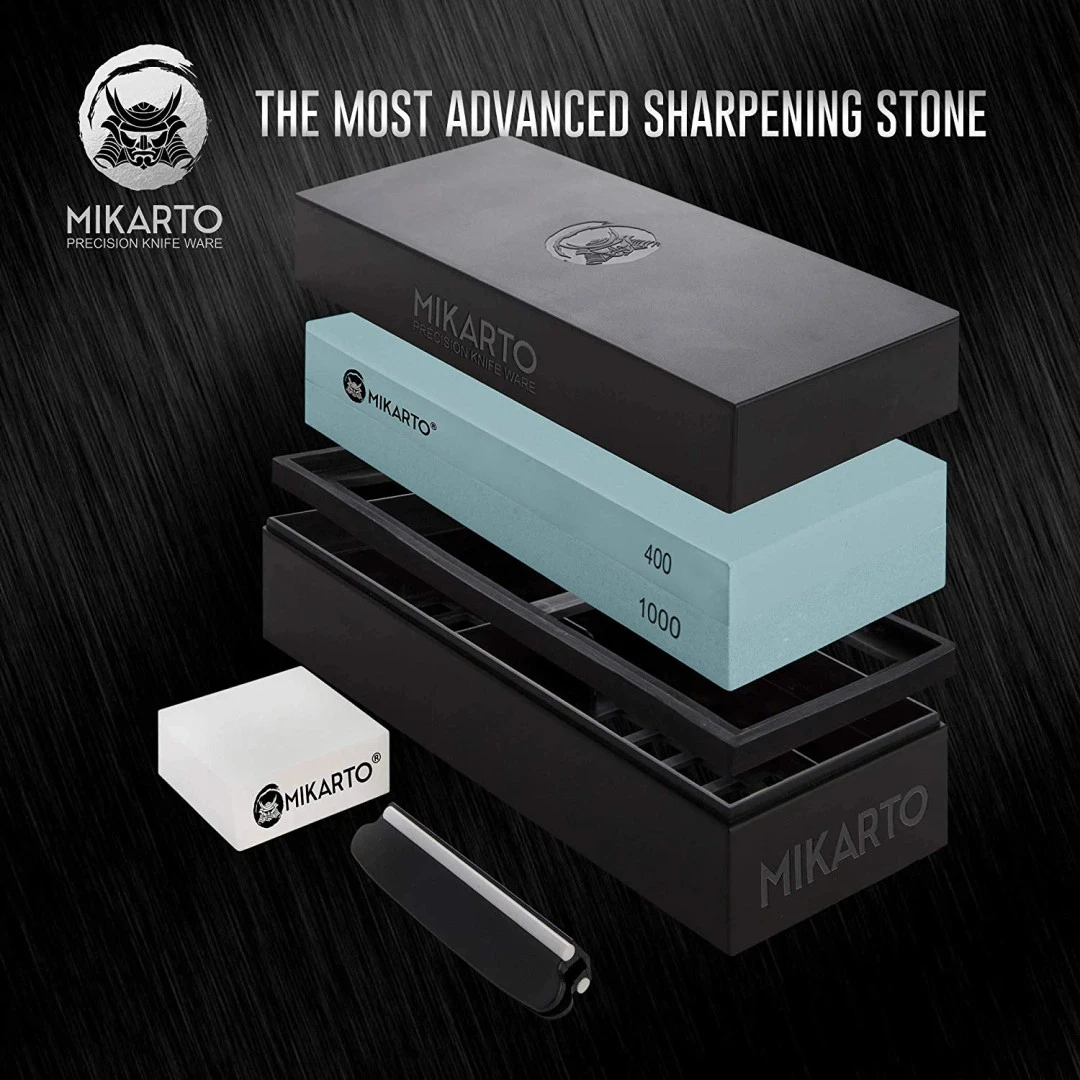 Mikarto Knife Ware Premium Dual Grit 400/1000 Whetstone 4 Mikarto Knife Ware Premium Dual Grit 400/1000 Whetstone - Image 2