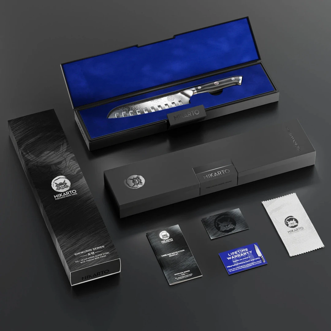 Mikarto Knife Ware 7" Professional Grade Japanese Santuko Chef Knife 5 Mikarto Knife Ware 7" Professional Grade Japanese Santuko Chef Knife - Image 3