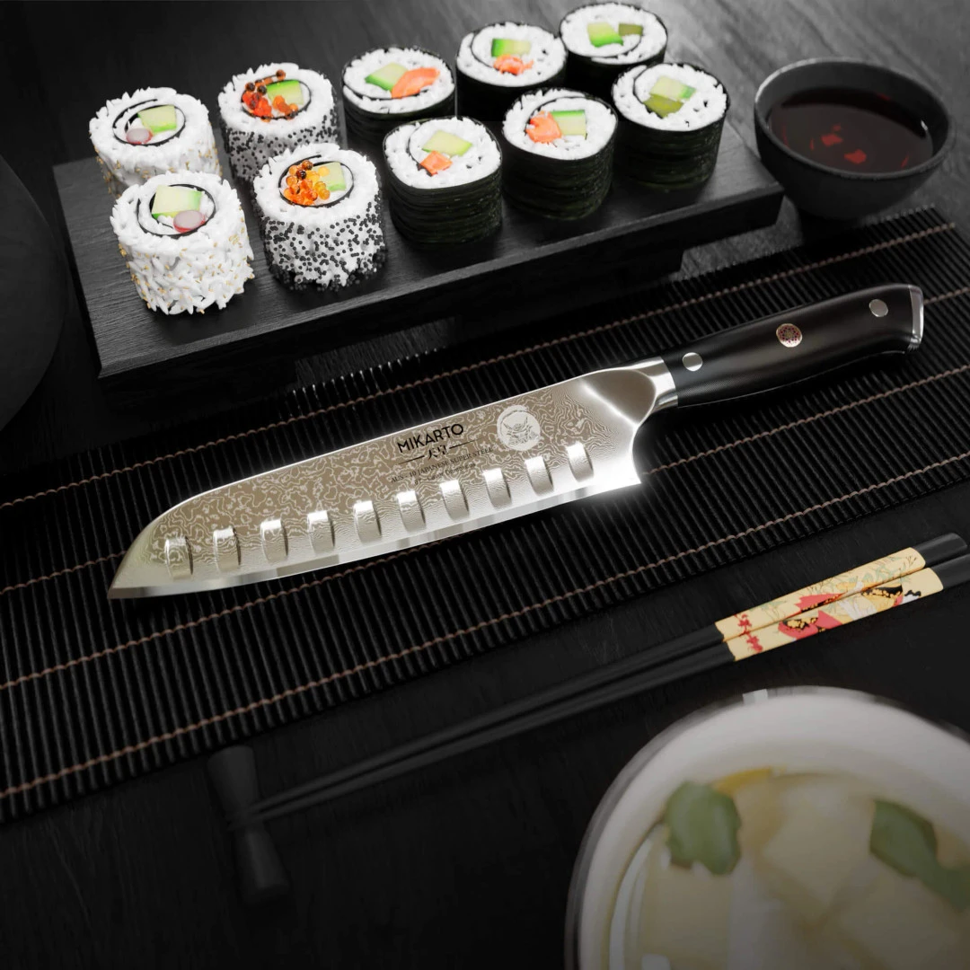 Mikarto Knife Ware 7" Professional Grade Japanese Santuko Chef Knife 9 Mikarto Knife Ware 7" Professional Grade Japanese Santuko Chef Knife - Image 7