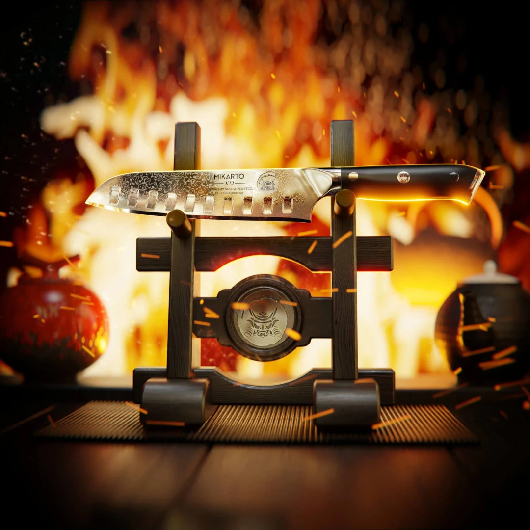 Mikarto Knife Ware 7" Professional Grade Japanese Santuko Chef Knife 4 Mikarto Knife Ware 7" Professional Grade Japanese Santuko Chef Knife - Image 2